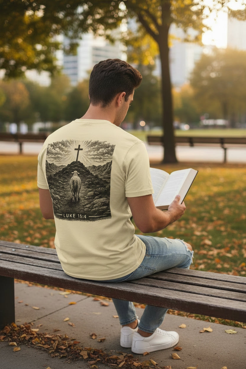 Luke 15:4 Unisex Cotton Crew Tee